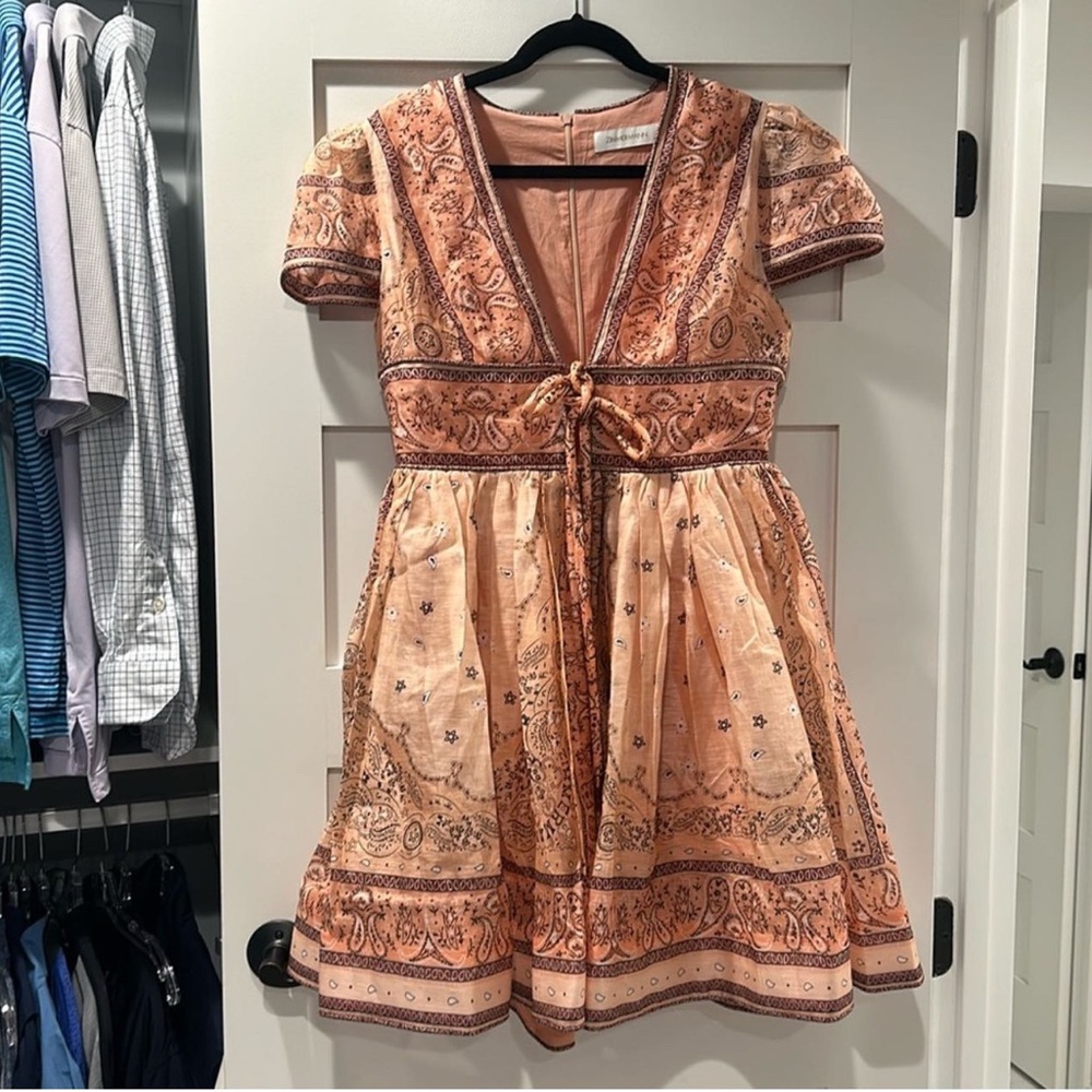 Zimmerman Matchmaker Bandana Print Mini Dress - Picture 3 of 8